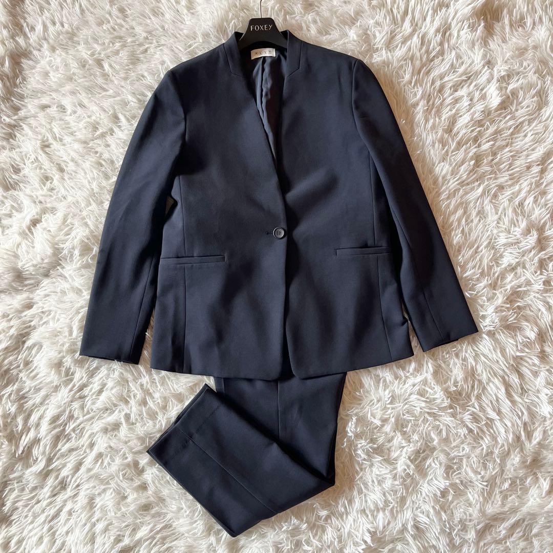 美品✨ プラステ ウォームリザーブカラーレスジャケット パンツスーツ 近年モデル