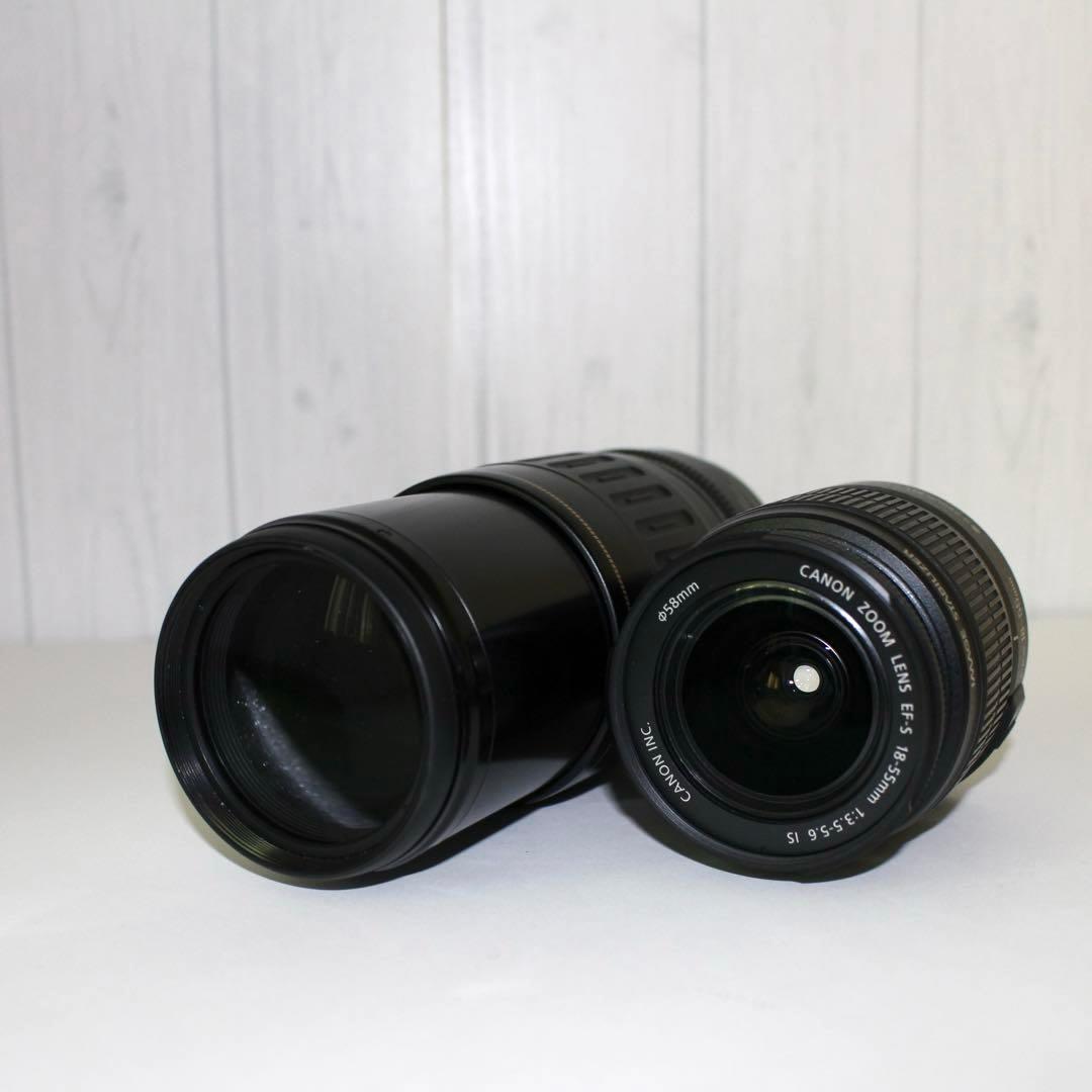 Canon Kissx7 一眼レフカメラ　Wレンズ付き　超望遠レンズ　手ブレ補正