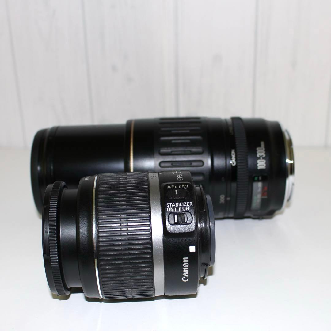 Canon Kissx7 一眼レフカメラ　Wレンズ付き　超望遠レンズ　手ブレ補正