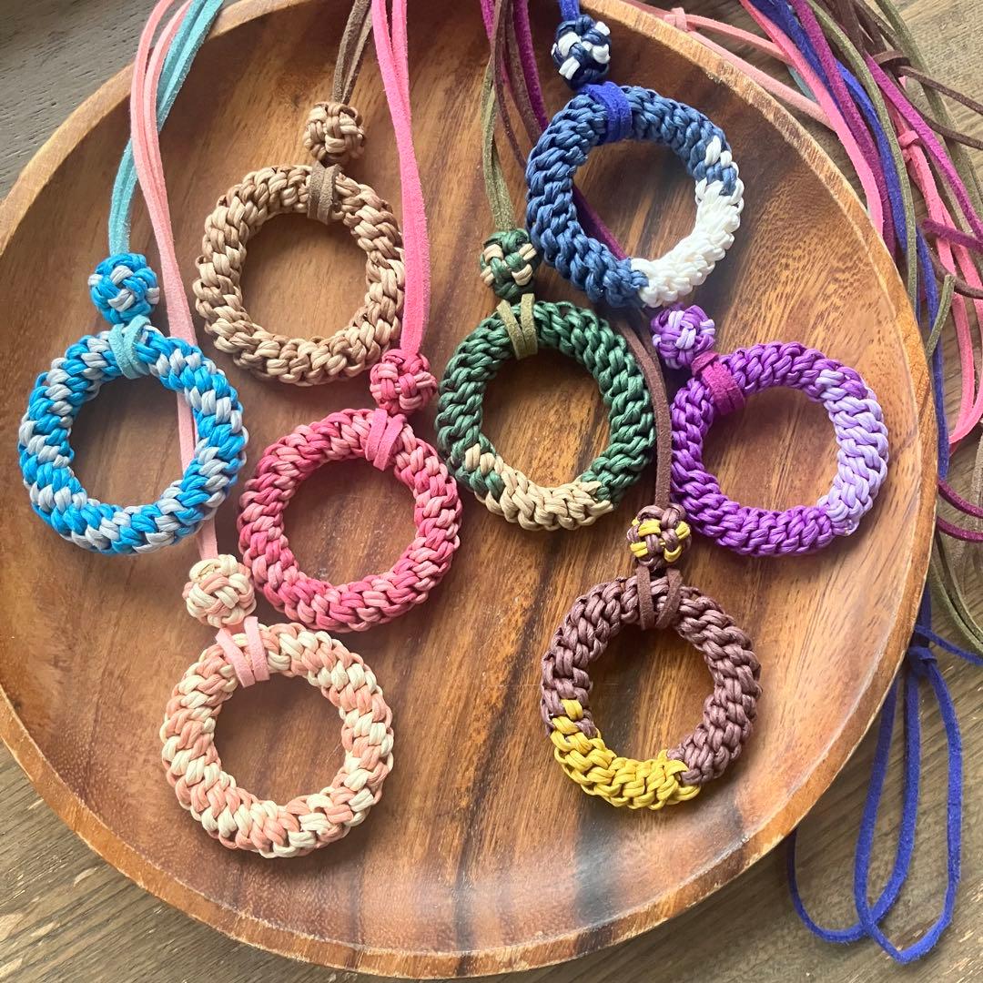 シンプル＊オーバルバスケット＊花結び　白　クラフトバンド