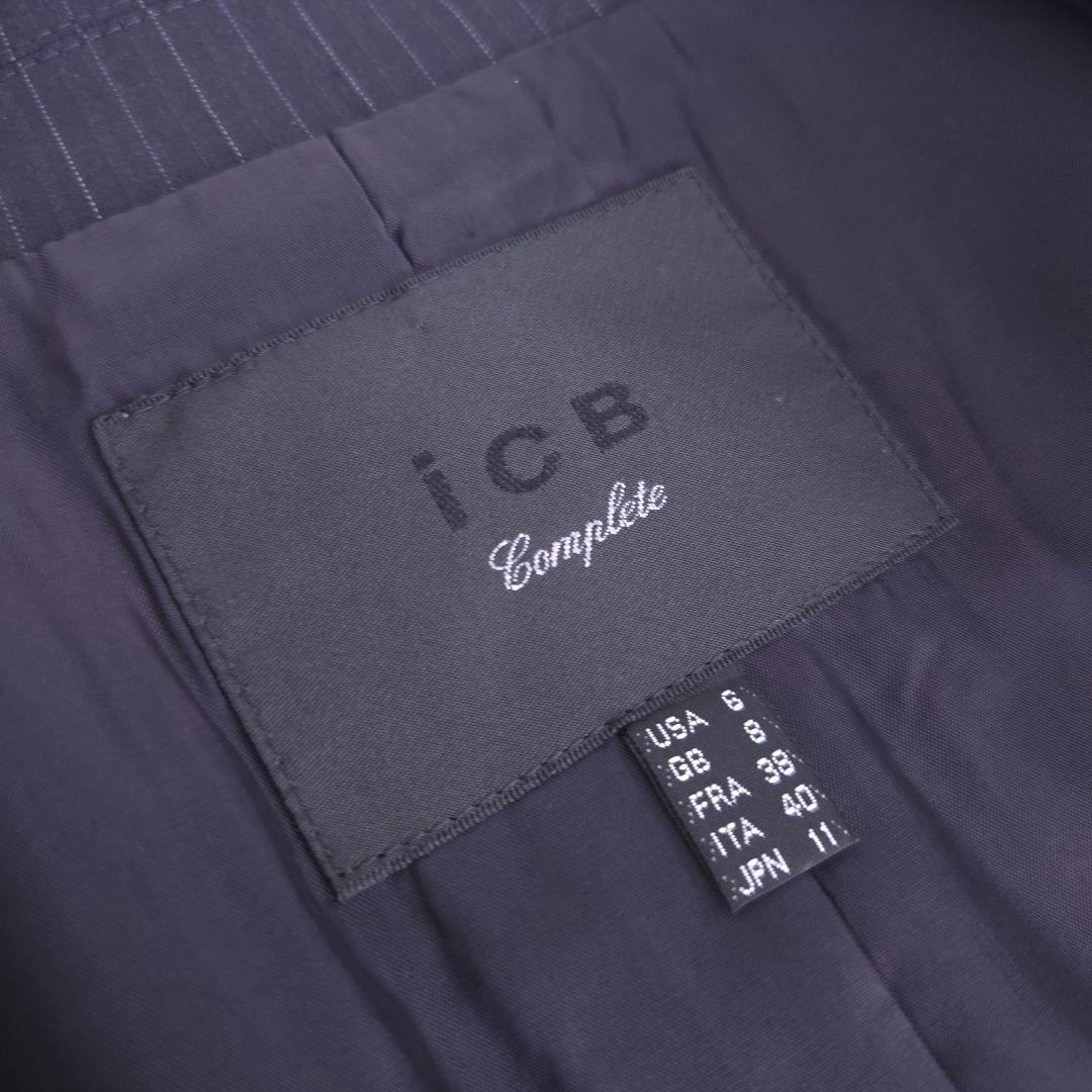 美品 アイシービー スーツ L セットアップ ストライプ ジャケット パンツ