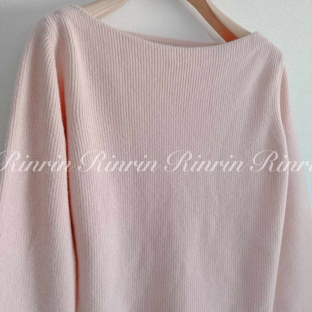 ANAYI 紡毛片畦ボートネックプルオーバー 38