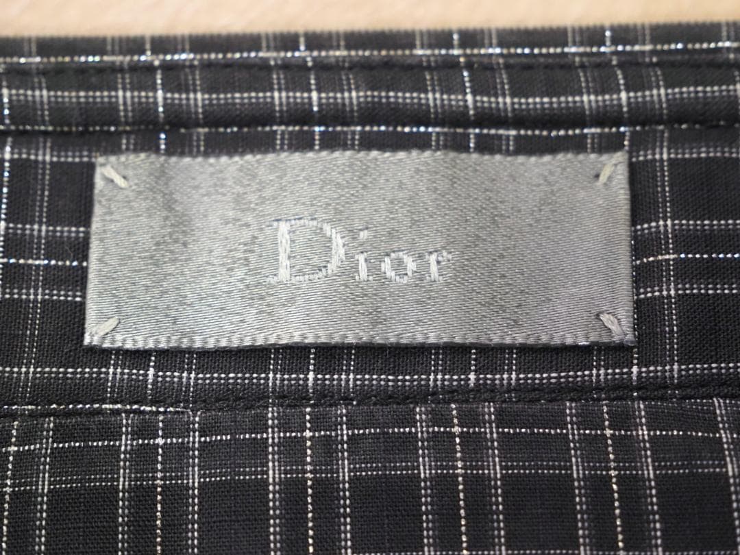 Dior ディオール 09SS比翼チェックBDシャツ40 クリスヴァンアッシュ