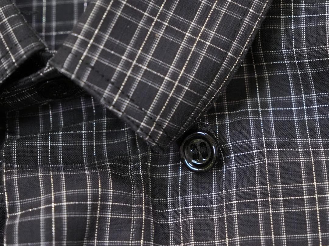 Dior ディオール 09SS比翼チェックBDシャツ40 クリスヴァンアッシュ
