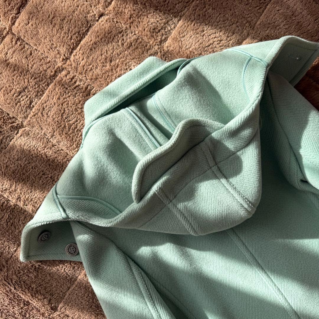 BURBERRY ミントグリーンダッフルコート