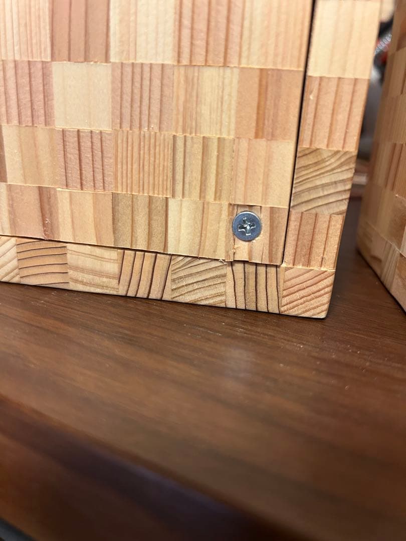 自作スピーカー 杉と桧の寄木細工