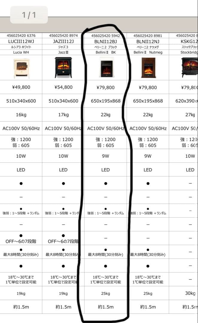 新品　ヒーター Dimplex ディンプレックス 電気暖炉 BLNⅡ12B 電気