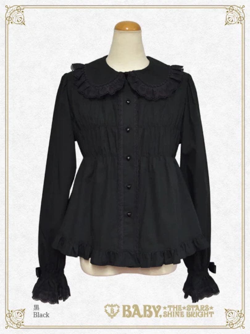 ベビードールブラウス 黒