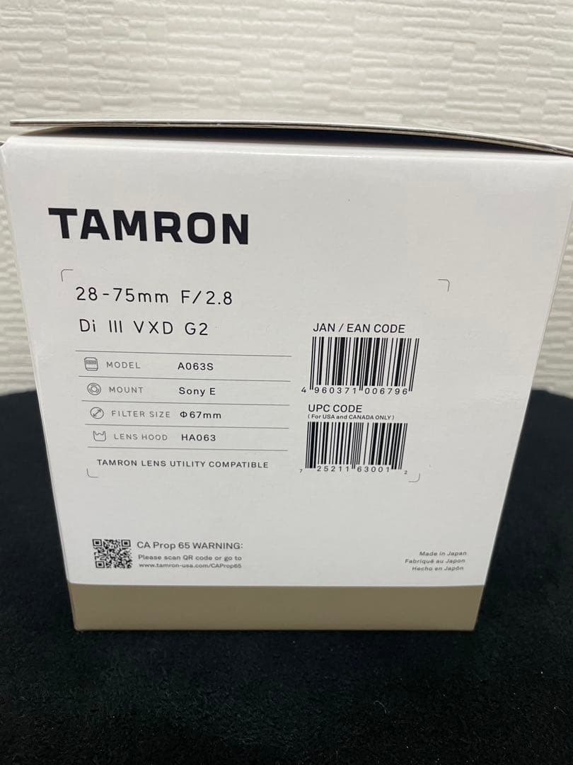 新品 A063 タムロン 28-75mm F2.8 Di III VXD G2