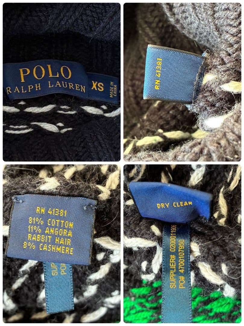 ラルフローレン タートルネック ニット セーター ノルディック柄