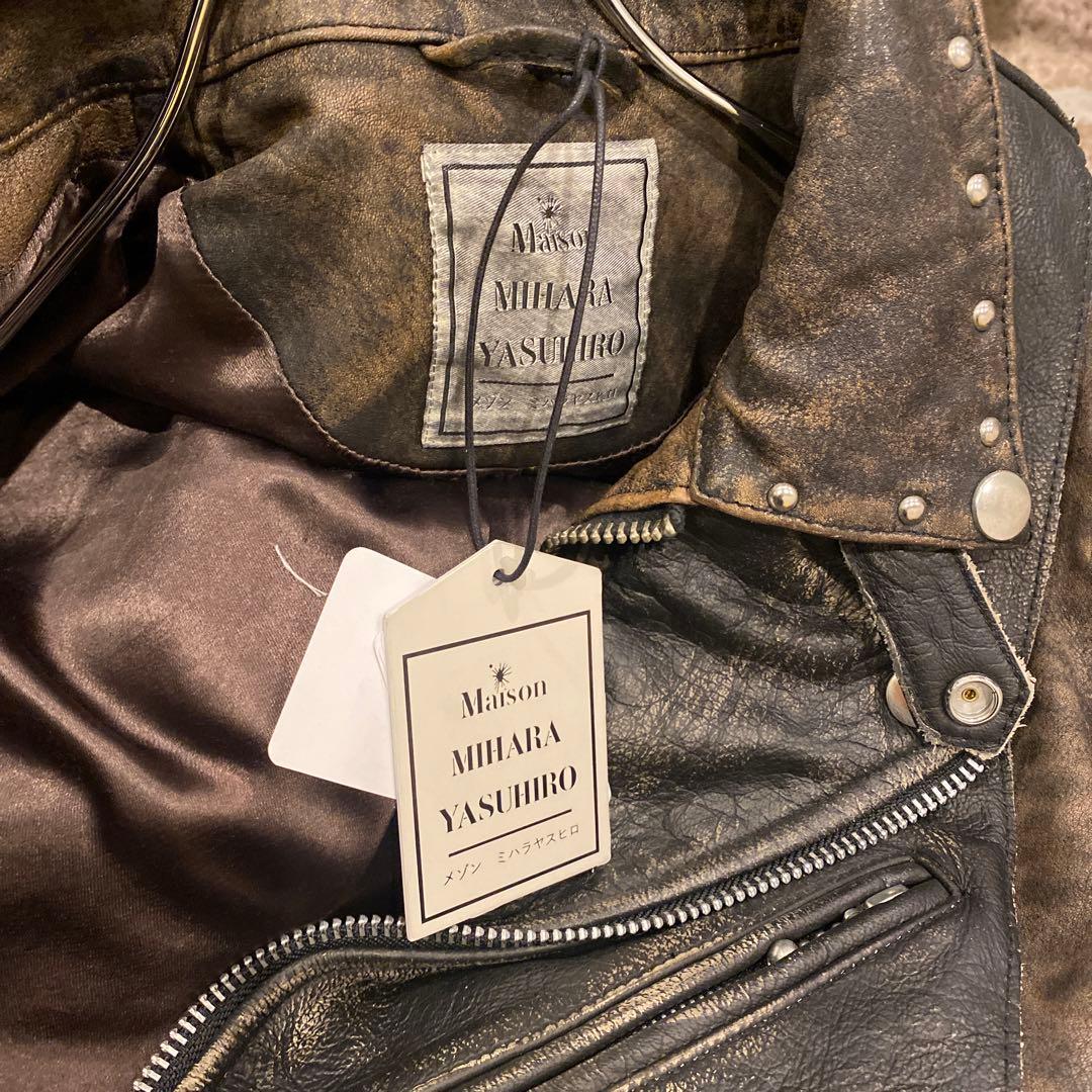 【MeMeLL】新品 ミハラヤスヒロ レザーライダースジャケット