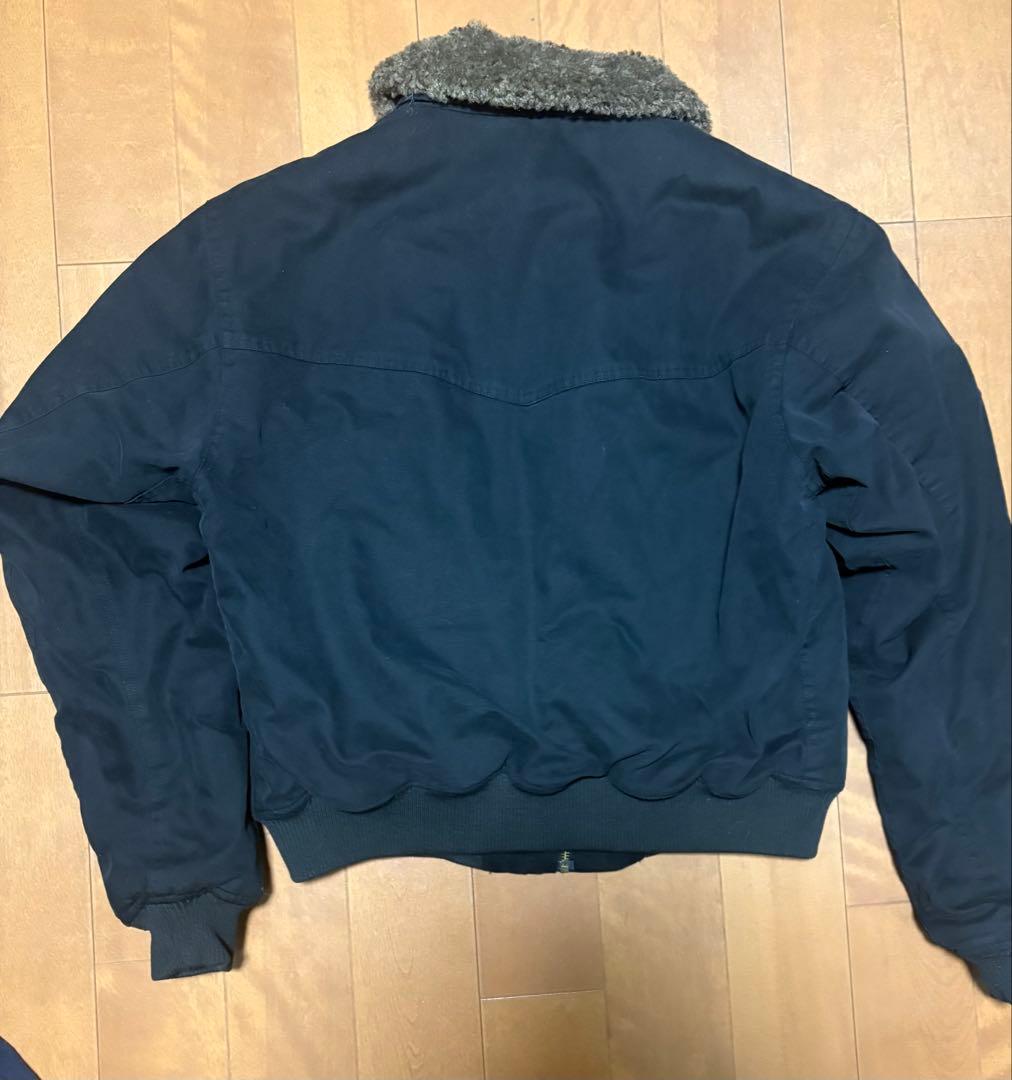 regen glanz 襟ボアブルゾン ブラック M