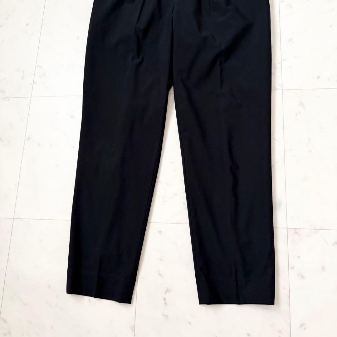 極美品❤️2024　INDIVI インディヴィ　パンツスーツ　ノーカラー　黒