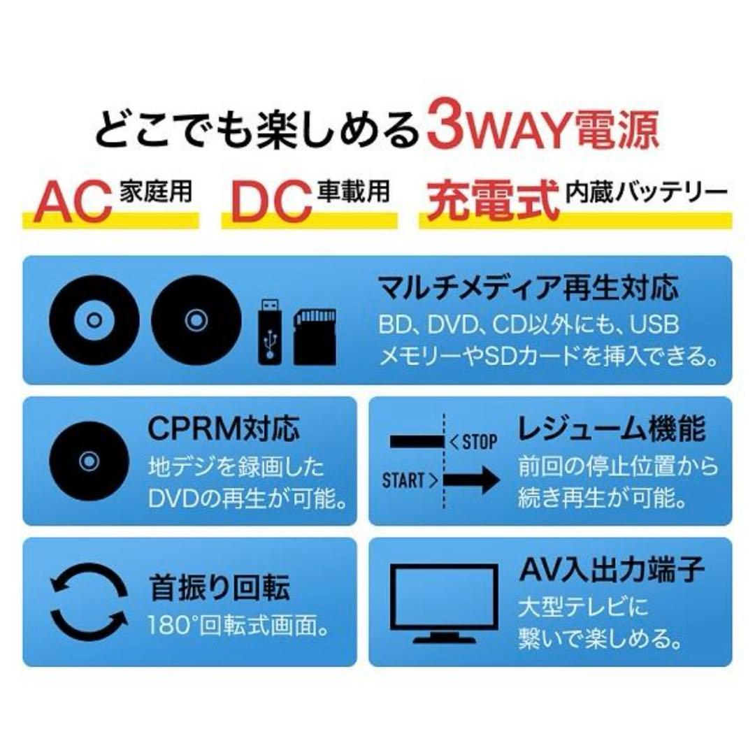 【極美品】ZM-BP133 ポータブルブルーレイプレイヤー Netflix