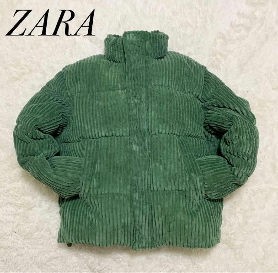 ✨即完売品✨ZARA ザラ　ダウンジャケット　コーデュロイ　パフジャケット　XL