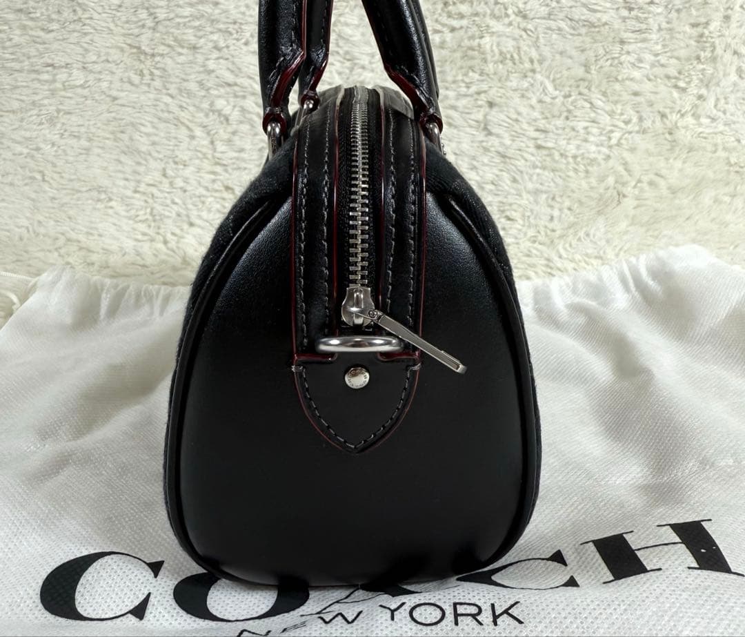 Coach コーチ ブラックデニム ミニボストン ミニローアン