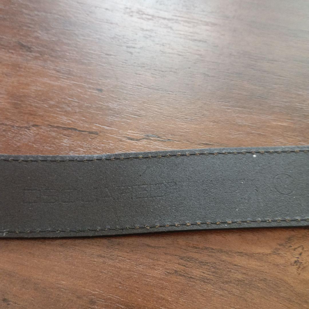 ディースクエアード　デカバックル　ベルト　リアルレザー　黒　イタリア製