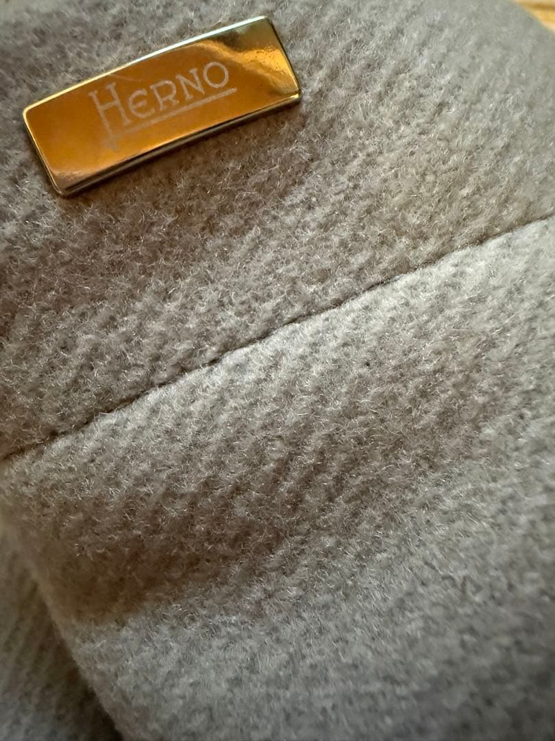 【HERNO】　ヘルノ　ダウンコート　切替ダウン　44 ベージュ