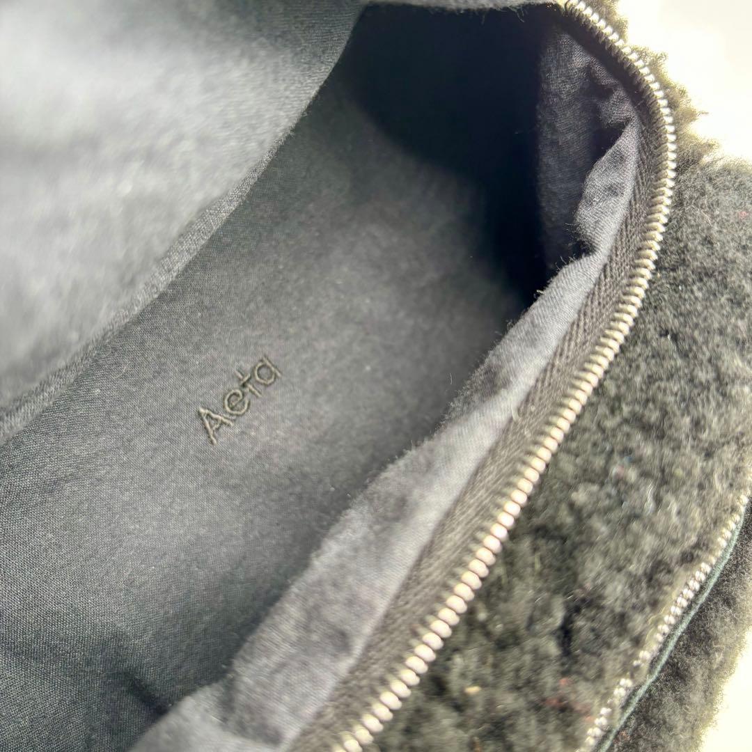 極美品✨ AETA ディアスキン ムートン ウエスト バッグ ブラック