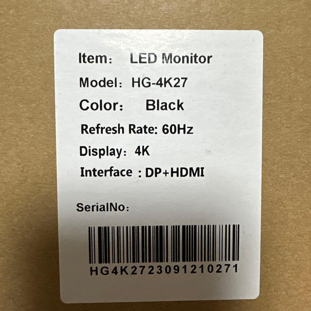 ディスプレイ・モニター本体 HG-4K27