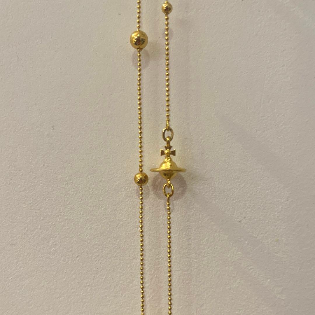 廃盤 ヴィヴィアンウエストウッド　メガネチェーン 金色 ビーズデザイン