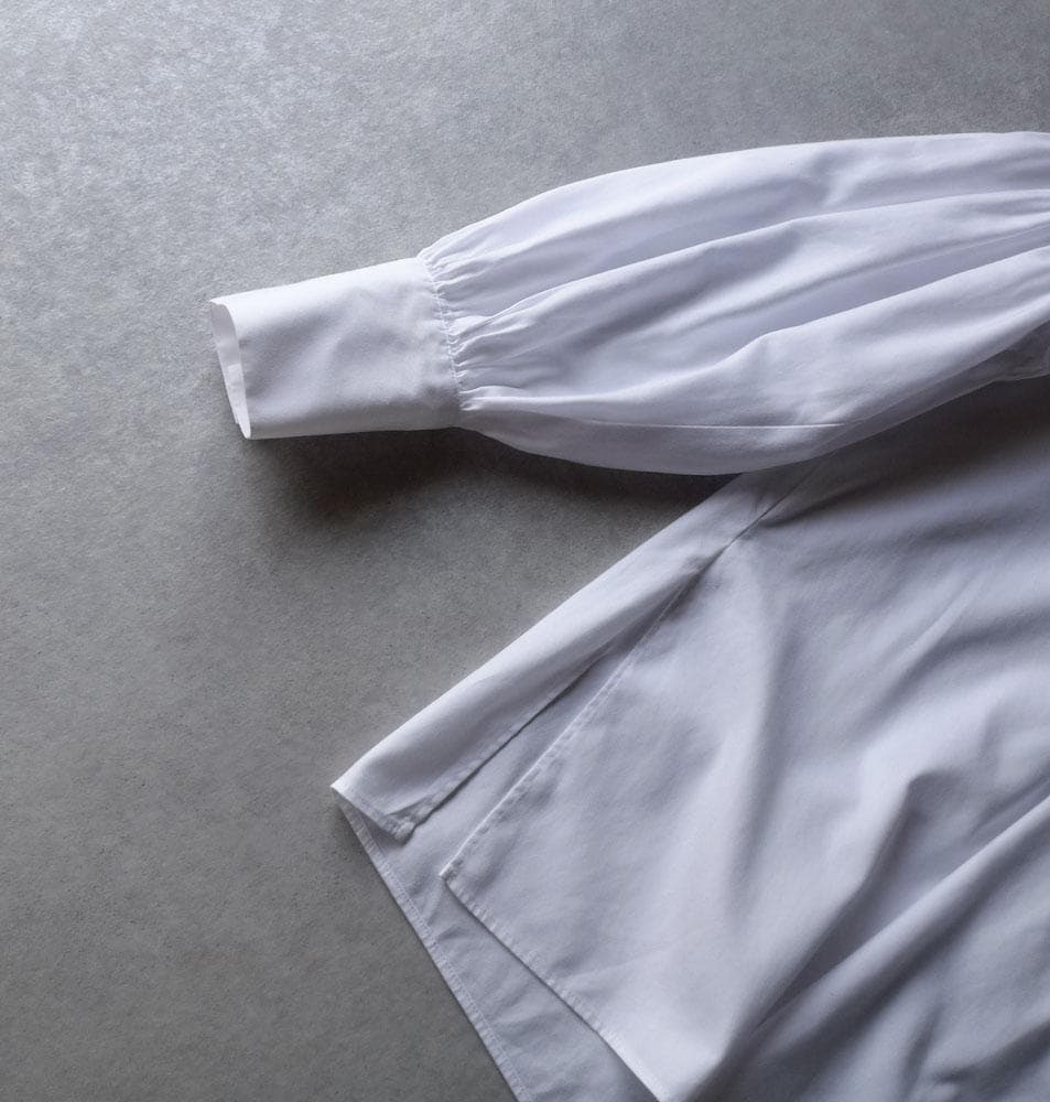 美品 ウィムガゼット 2,5万円 オックス袖ボリュームブラウス ホワイト 500