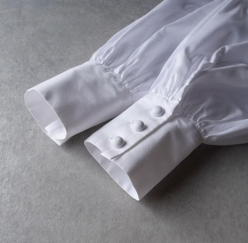 美品 ウィムガゼット 2,5万円 オックス袖ボリュームブラウス ホワイト 500