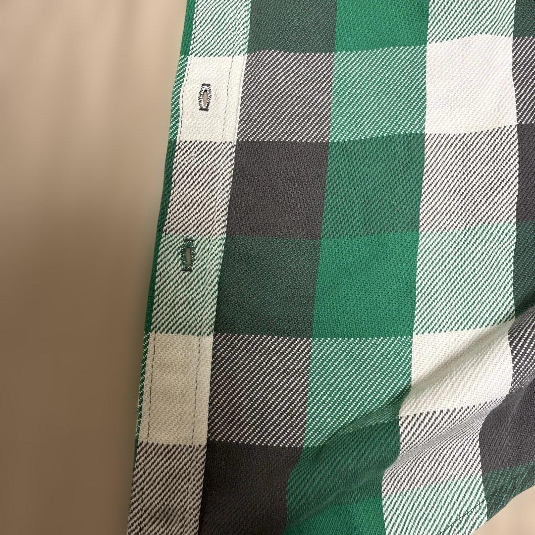 A*D様 70s ELY チェック ネルシャツ L グリーン ブラック ビンテー