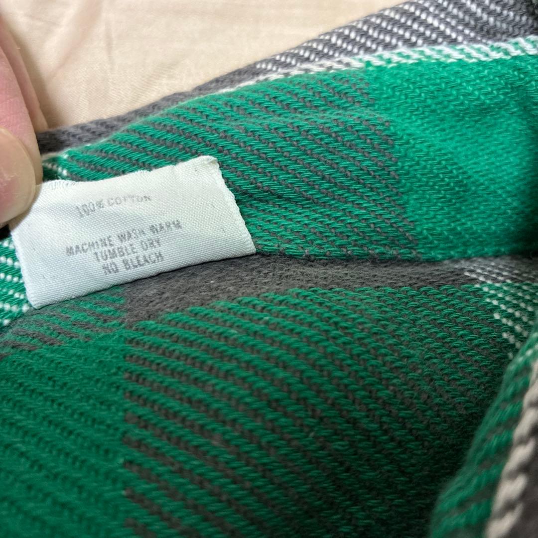 A*D様 70s ELY チェック ネルシャツ L グリーン ブラック ビンテー