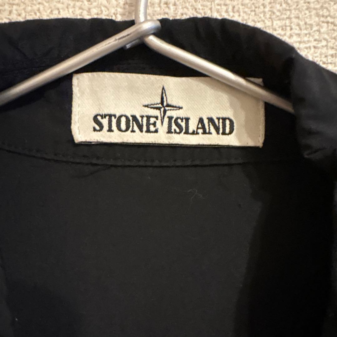 STONE  ブラックナイロンメタルジャケット S