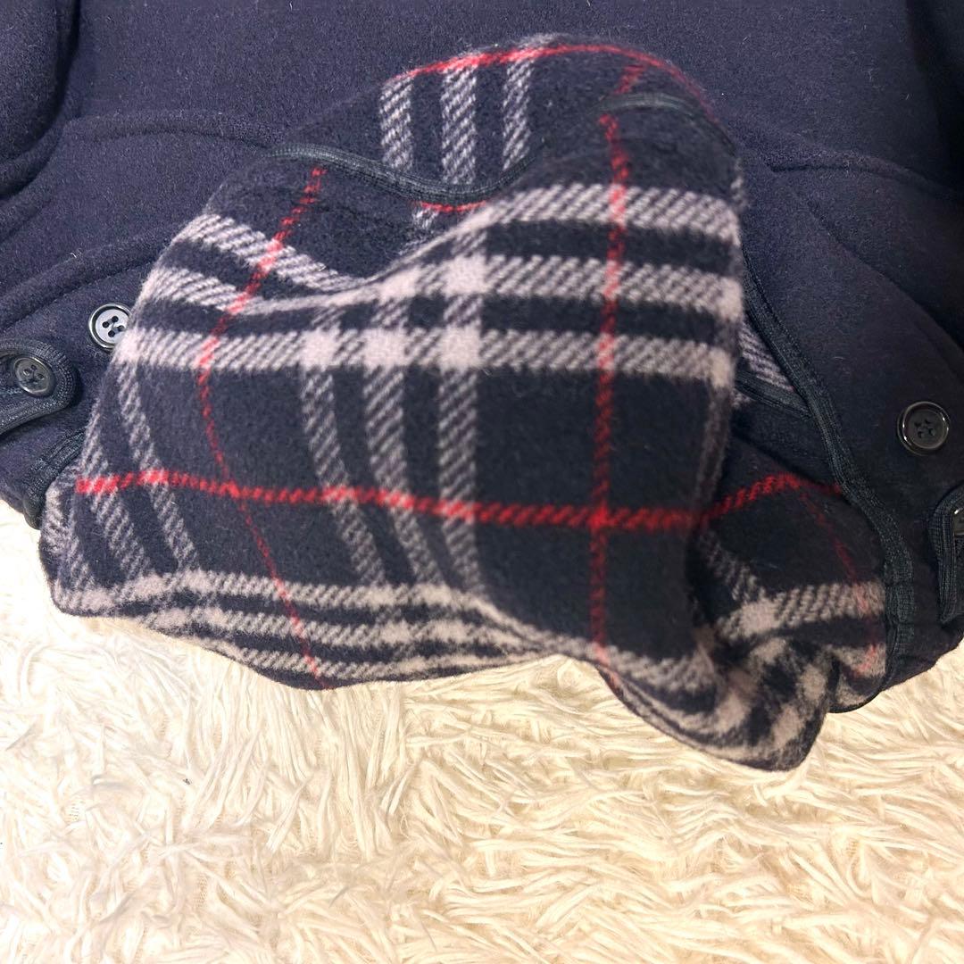 BURBERRY バーバリー　ダッフルコート　ノバチェック　ネイビーＭ