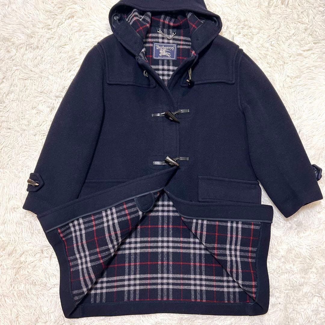 BURBERRY バーバリー　ダッフルコート　ノバチェック　ネイビーＭ