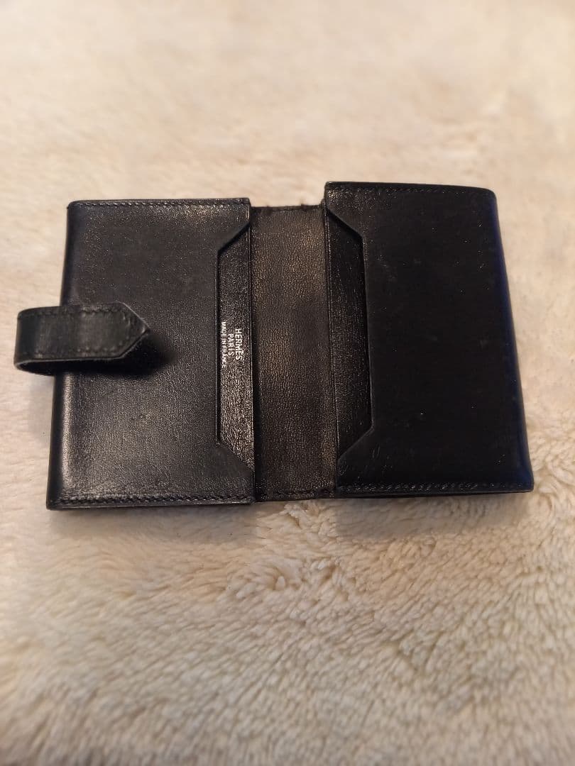 エルメス　ブラックレザー名刺、カード入れ