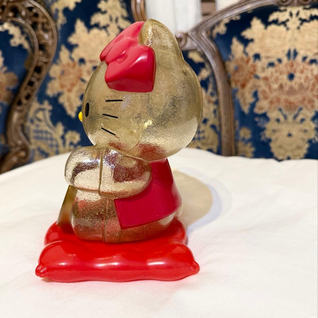 超希少 ハローキティ 招き猫 千万両 貯金箱 レア レトロ スケルトン 人形