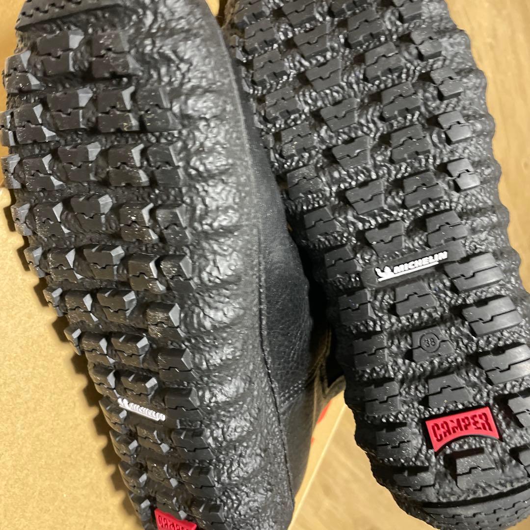 CAMPER ブラック 38 サイドゴアブーツ