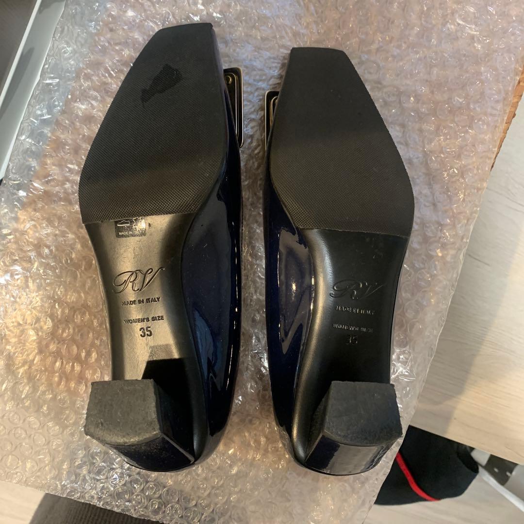 Roger Vivier ネイビー エナメル パンプス　サイズ35