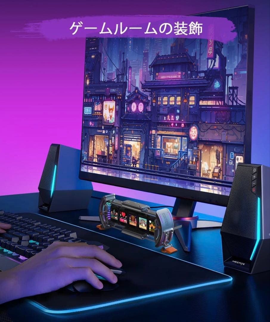 Divoom Times Gate 置き時計 おしゃれ ピクセルアート ピンク