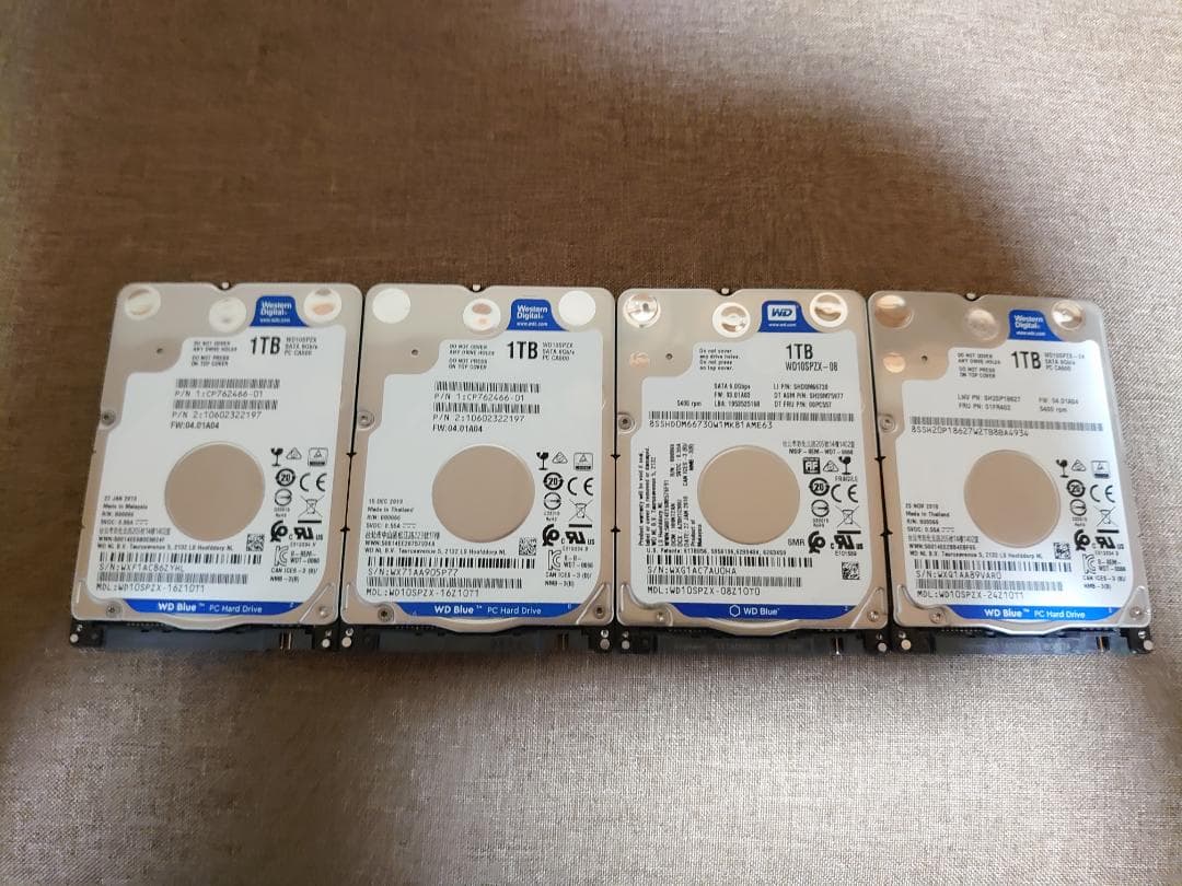 ✨4個セット✨HDD 1000GB✨大容量1TB✨2.5インチ✨07-03