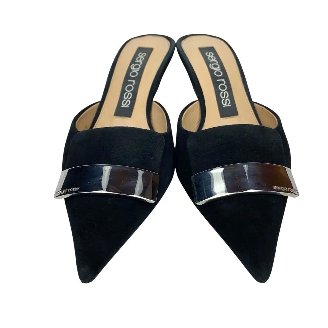 sergio rossi セルジオロッシ　sr1 ミュールサンダル　黒　23cm