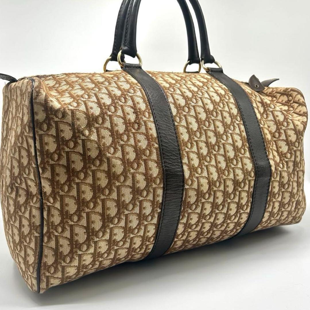 美品✨dior トロッター　ボストン　レザー　キャンバス　大容量　旅行用