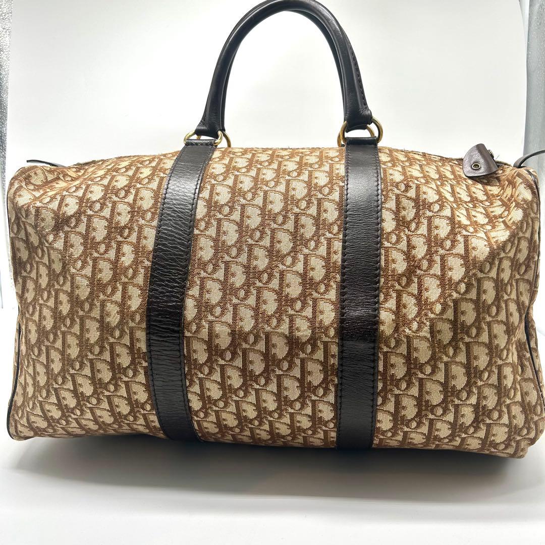 美品✨dior トロッター　ボストン　レザー　キャンバス　大容量　旅行用