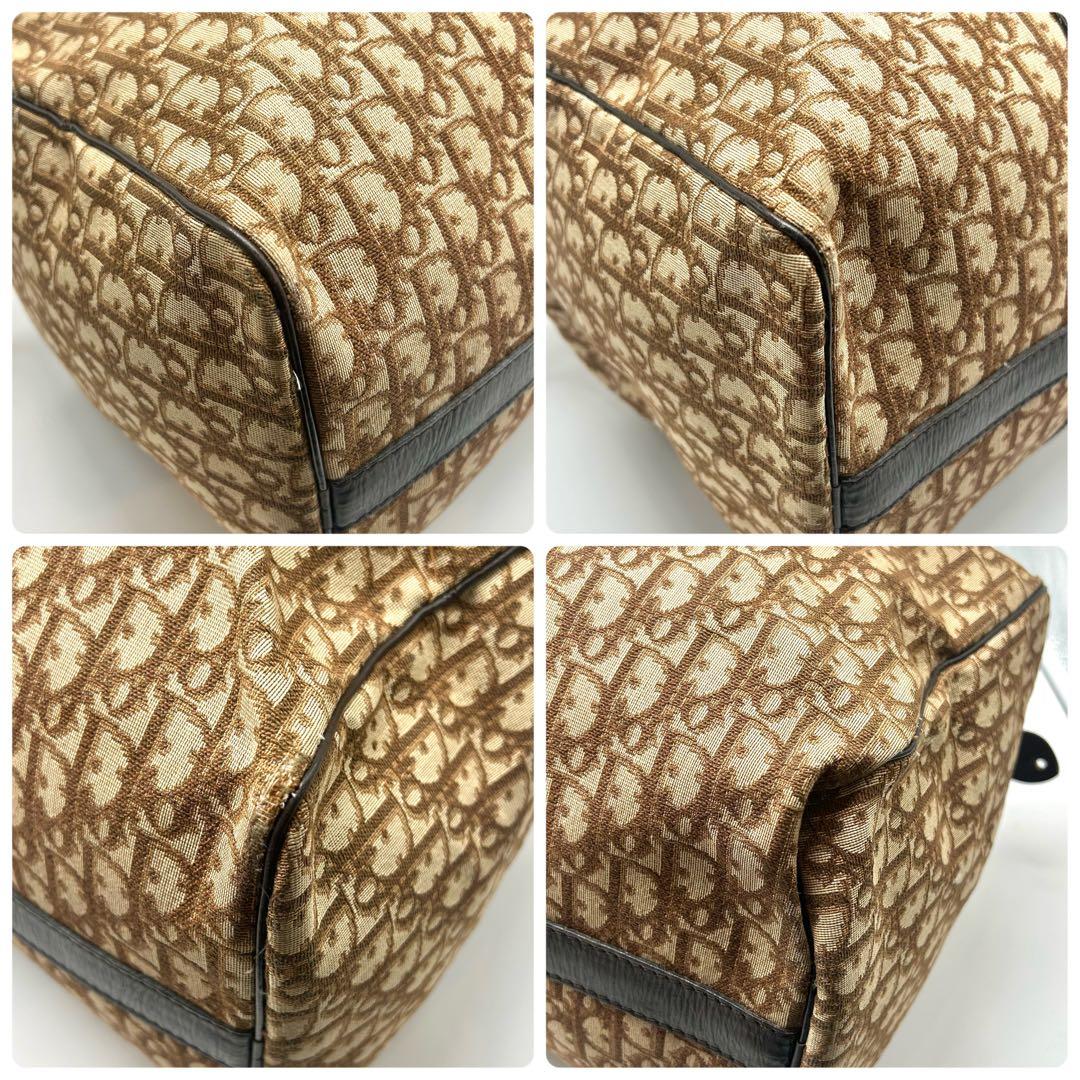 美品✨dior トロッター　ボストン　レザー　キャンバス　大容量　旅行用