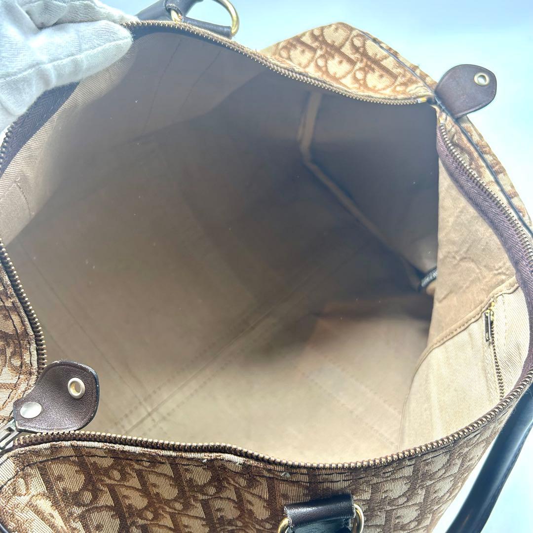 美品✨dior トロッター　ボストン　レザー　キャンバス　大容量　旅行用