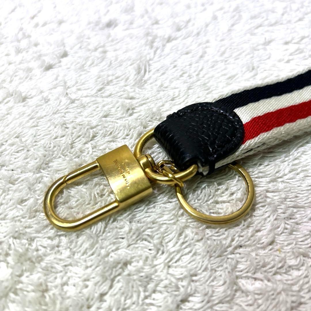 THOM BROWNE トムブラウン トリコロール キーホルダー　バックチャーム