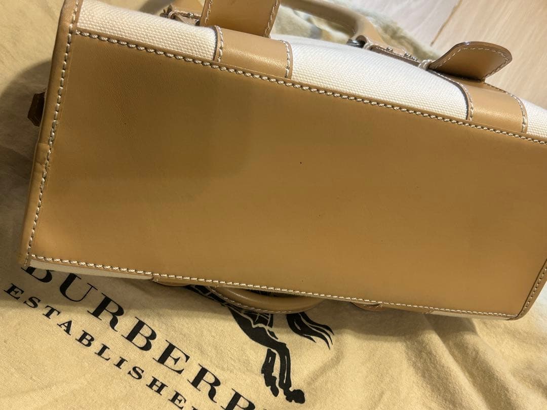 バーバリーブルーレーベル　ハンドバッグ　バッグ　バーバリーチェック　ナチュラル