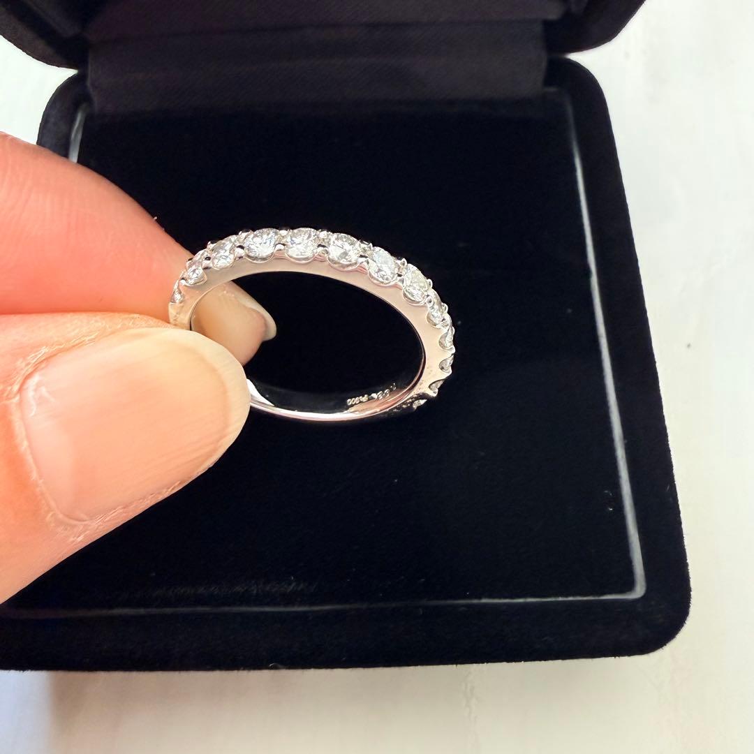pt900【1.0ct】ダイヤモンド ハーフエタニティリング 12号