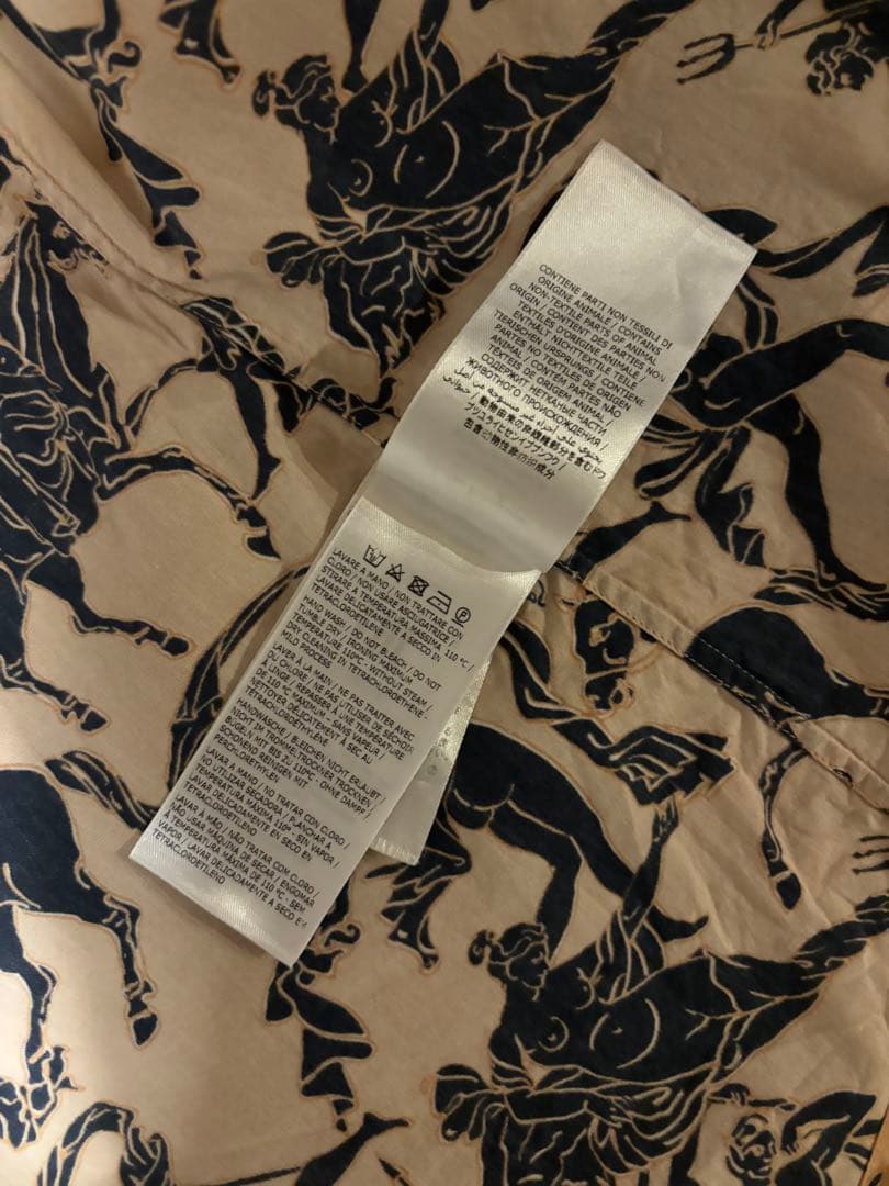 【極美品】フェラガモ 総柄シャツ サーモンピンク