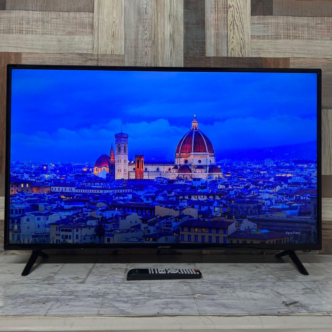 即日受渡❣️全国送料込ジャパンネクスト43型4K液晶モニターリモ付スピーカー箱有