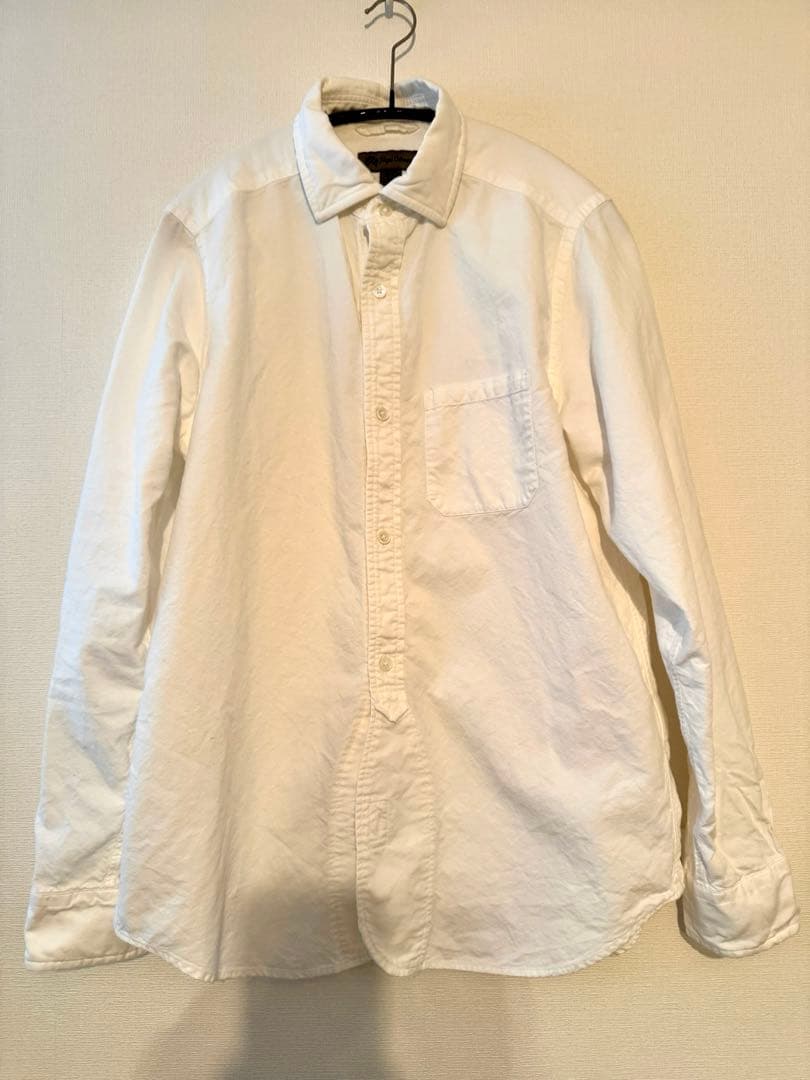 Nigel Cabourn ホワイト長袖シャツ 48