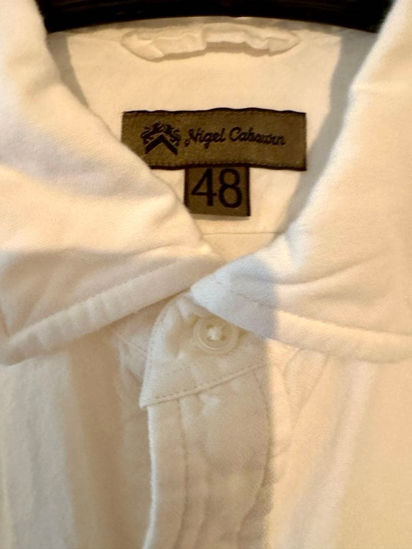 Nigel Cabourn ホワイト長袖シャツ 48